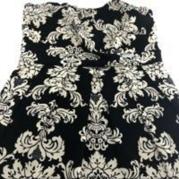 Sage Black & Cream Strapless Mini Dress - Picture 8 of 9